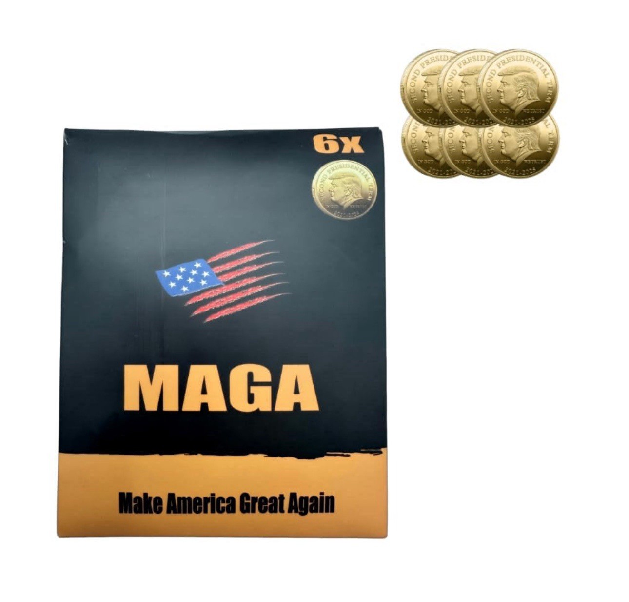 MAGA Set of 6 Commemorative Trump Coins — Second Term 2025-2029 President