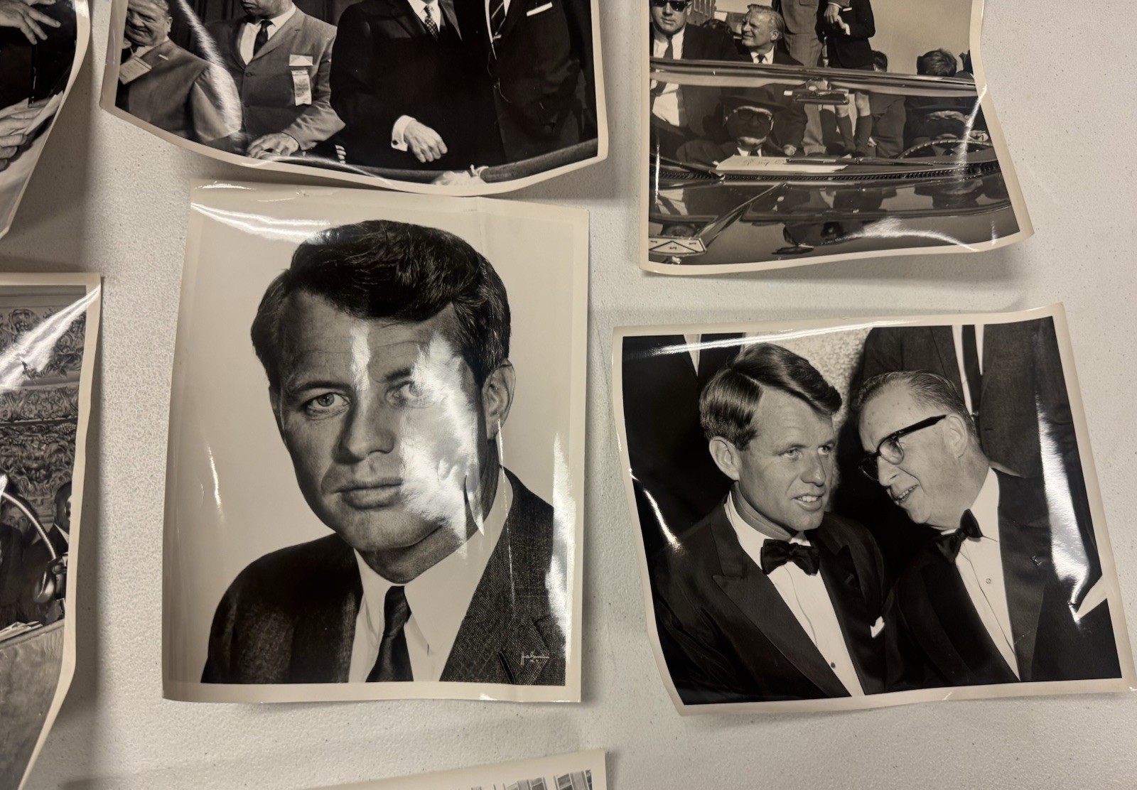 Original Lot Of 7 1960s Robert Kennedy Campaign 10″ X 8″ Photos