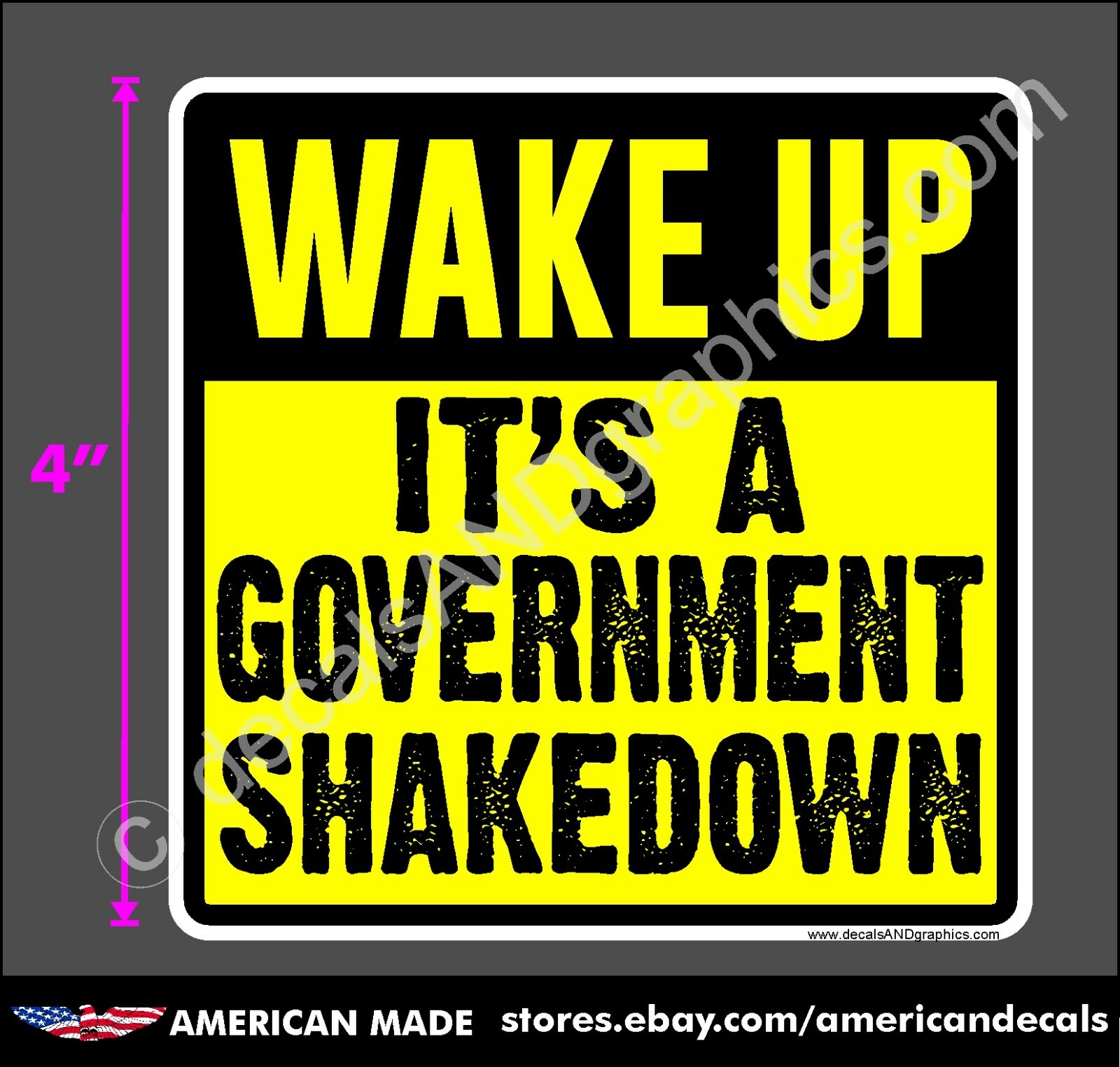 TRUMP 2020 2024 STICKER GOVT SHAKEDOWN ANTI DEMOCRAT MAGA DEPLORABLE DECAL