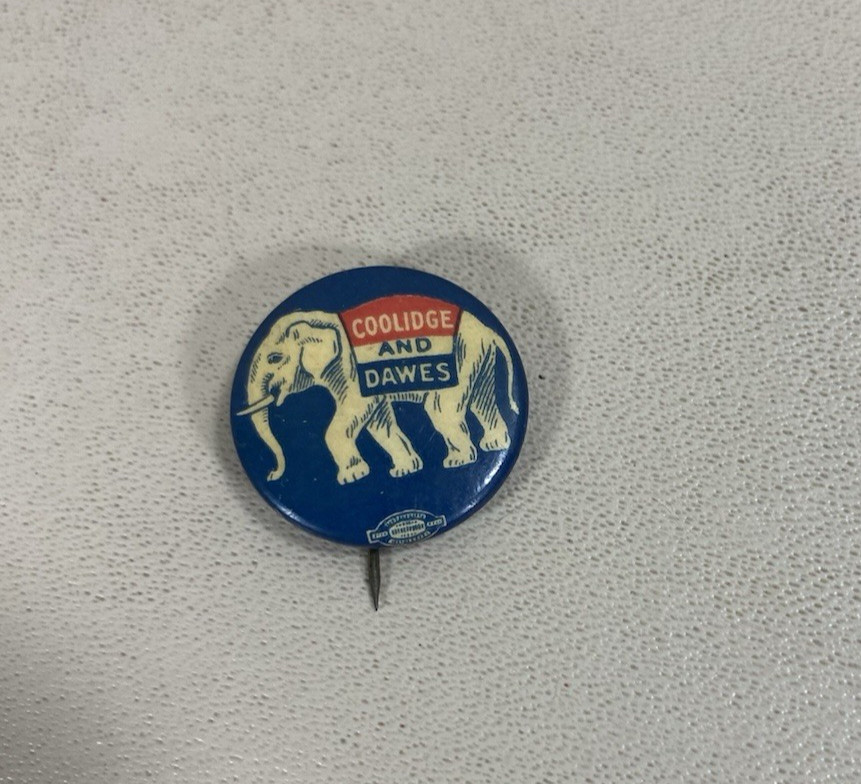 Antique 1924 Coolidge/Dawes Political Campaign President 3/4″ Pinback Button