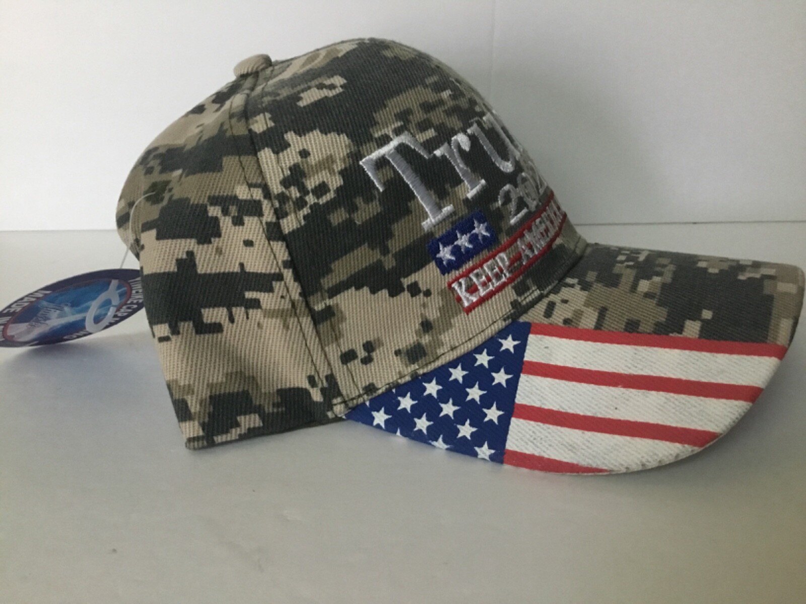 Trump 2020 Keep America Great Digital Green Camo Baseball Hat Cap Hook and Loop
