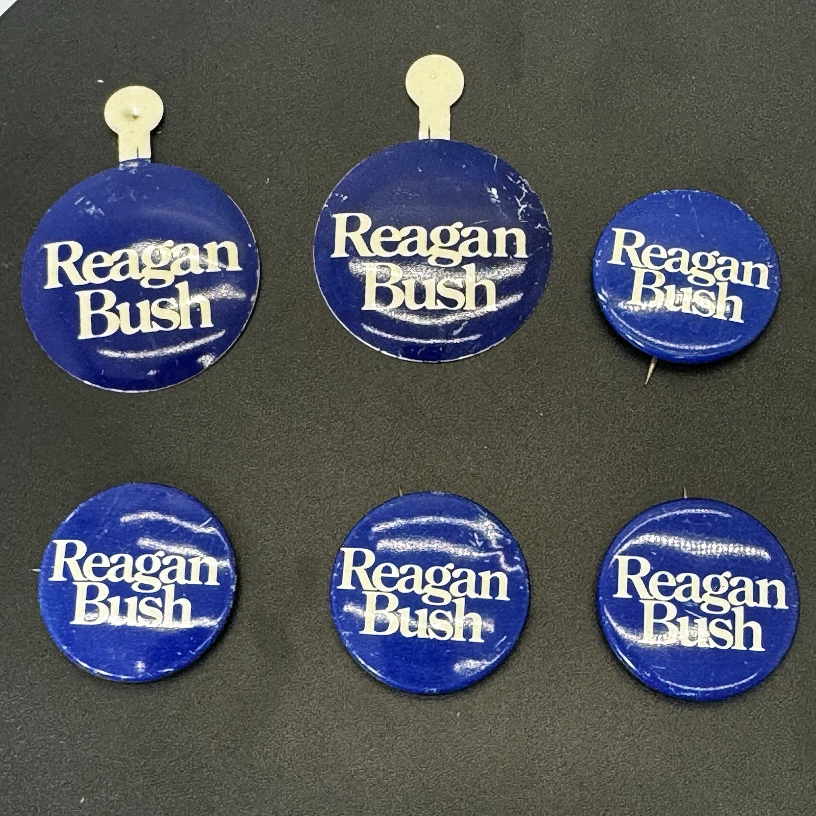 Lot Of Reagan Bush Pinback Buttons 1980 Campaign – Vintage Political Memorabilia