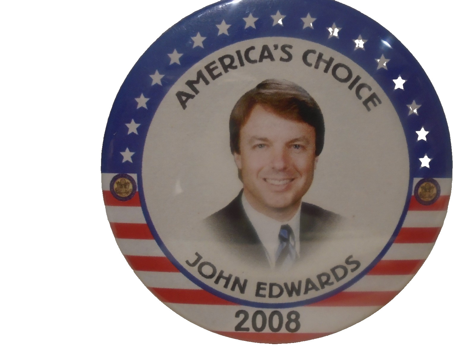 John Edwards America’s Choice 2008 campaign pin button political