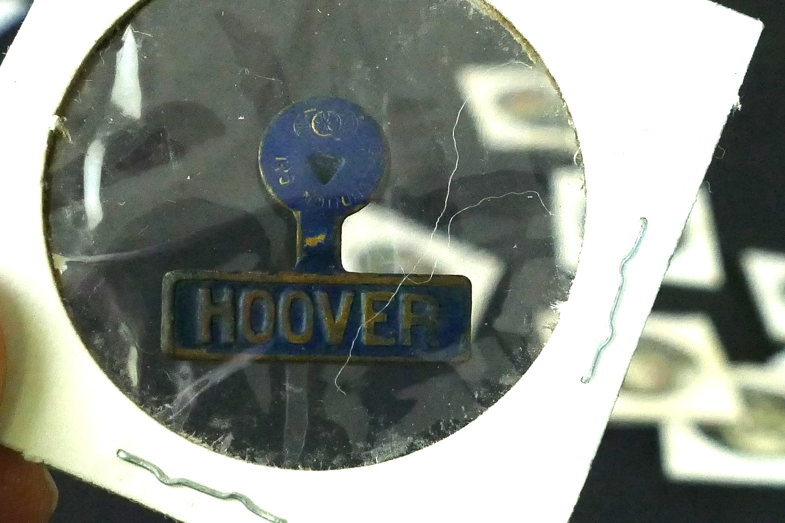 1928 Herbert Hoover Blue Enamel Presidential Campaign Tab Pin Button 3/4″