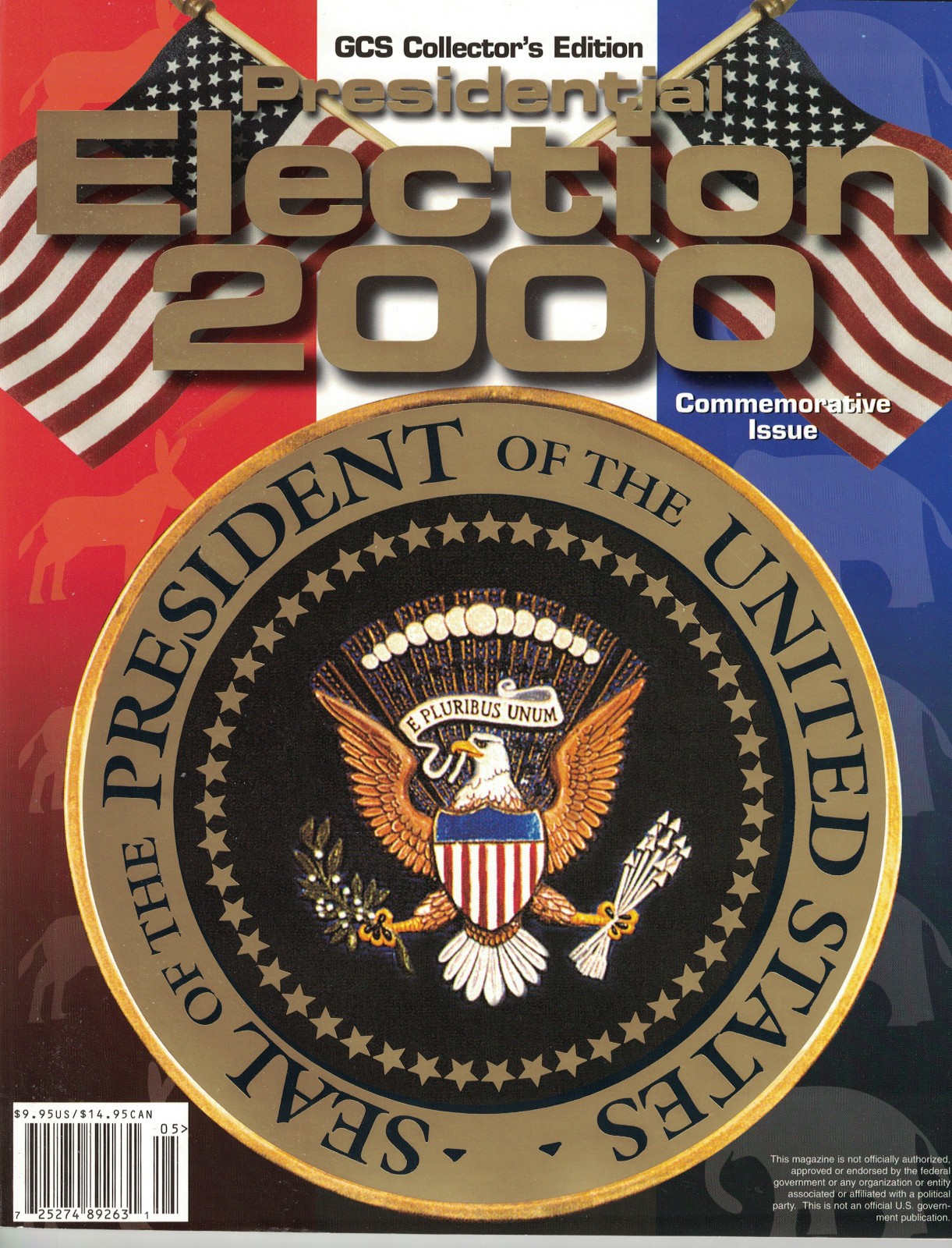 GCS Presidential Election 2000 Collector’s Edition Magazine Bush/Gore