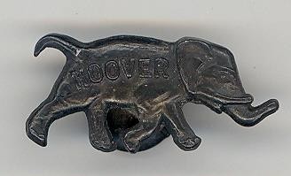 ANTIQUE 1928 HERBERT HOOVER PRESIDENT “Embossed Lapel Stud” CAMPAIGN PIN VG