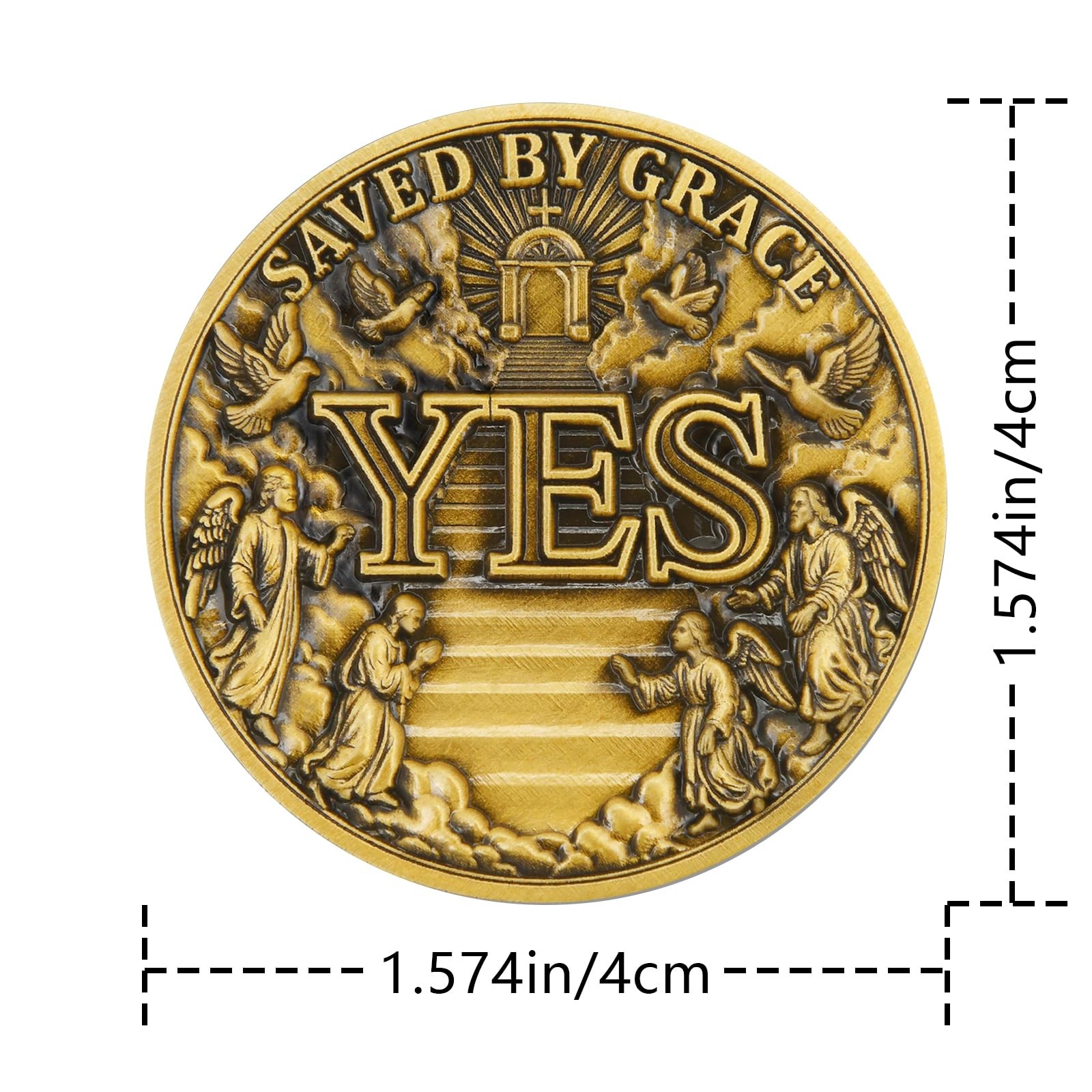 Angel’s Gate Decision Coin – Dual-Sided YES/NO Flip Coin (Single Coin)