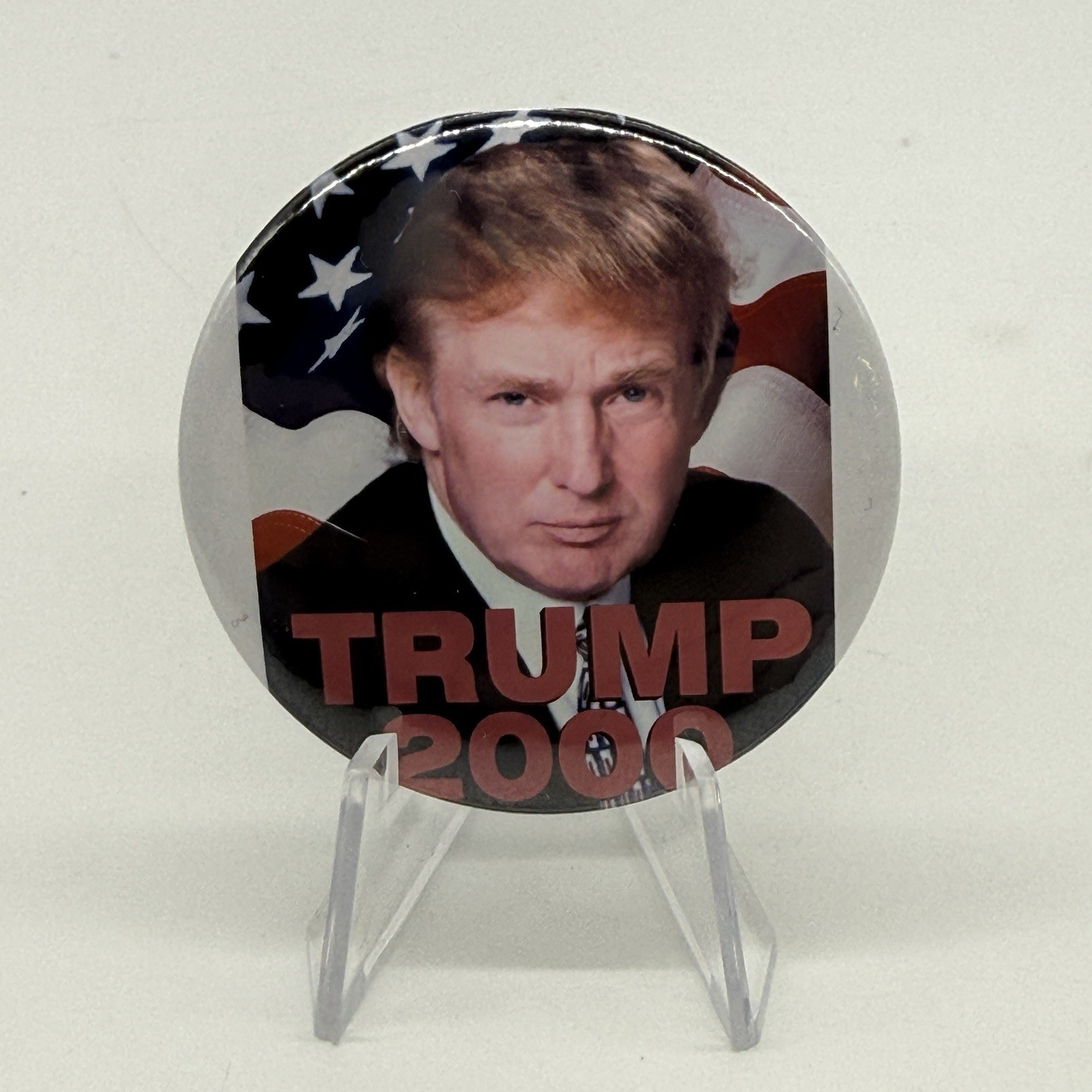 2000 DONALD TRUMP REFORM PARTY political button pinback 2.25″