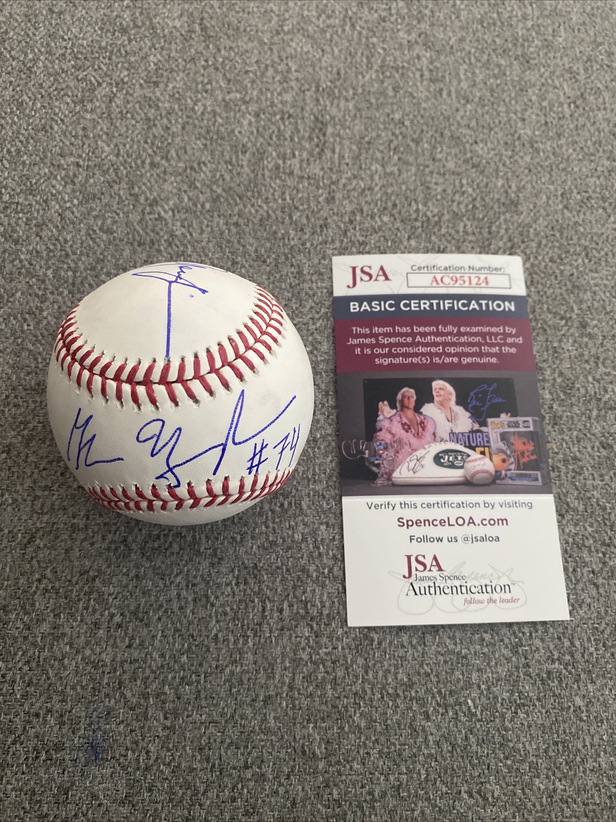 Glenn Youngkin & WIFE signed baseball Virginia Governor Republican JSA CERT