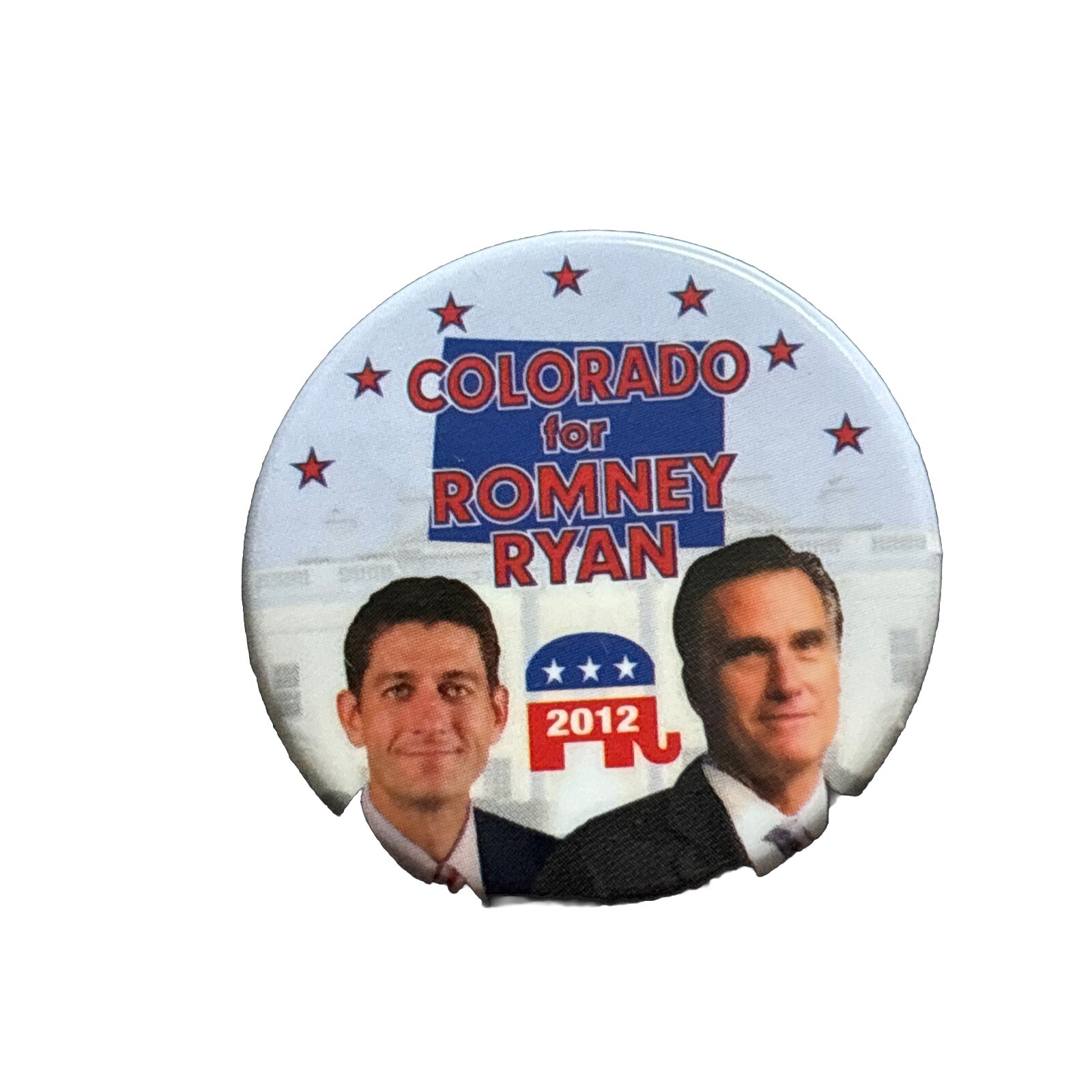2012 Mitt Romney for President Colorado 50 State 1.5″ Button Paul Ryan Pin