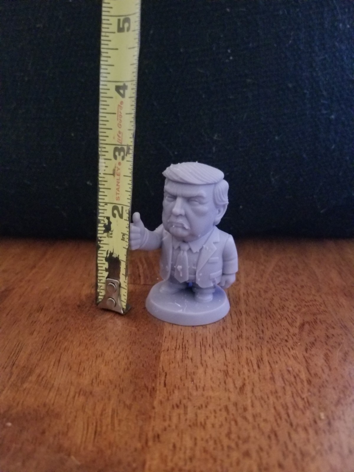 Donald Trump Unpainted Gray Mini Statue Figure