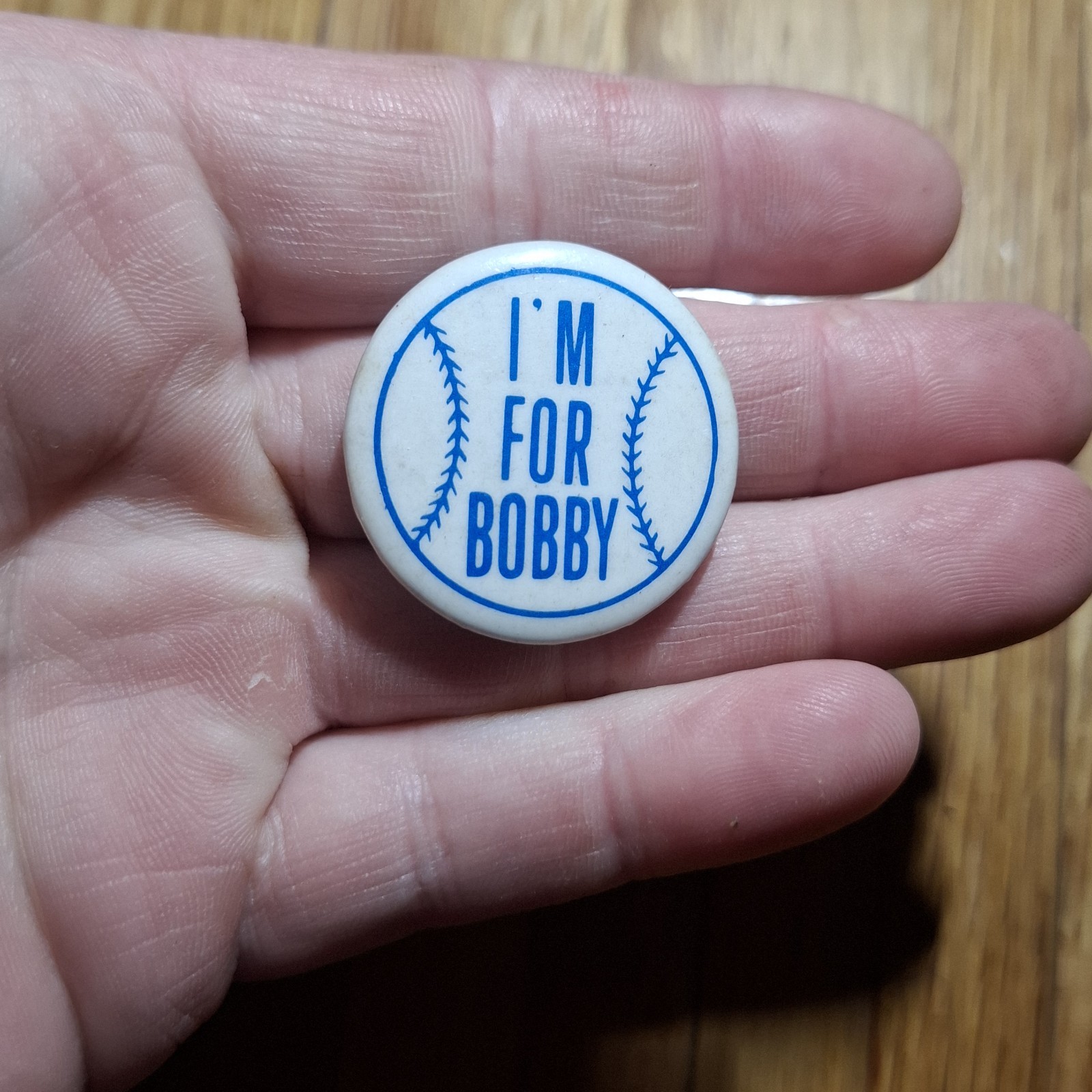 1976 I’m For Bobby Richardson NY Yankees Baseball Republican Campaign Button Pin