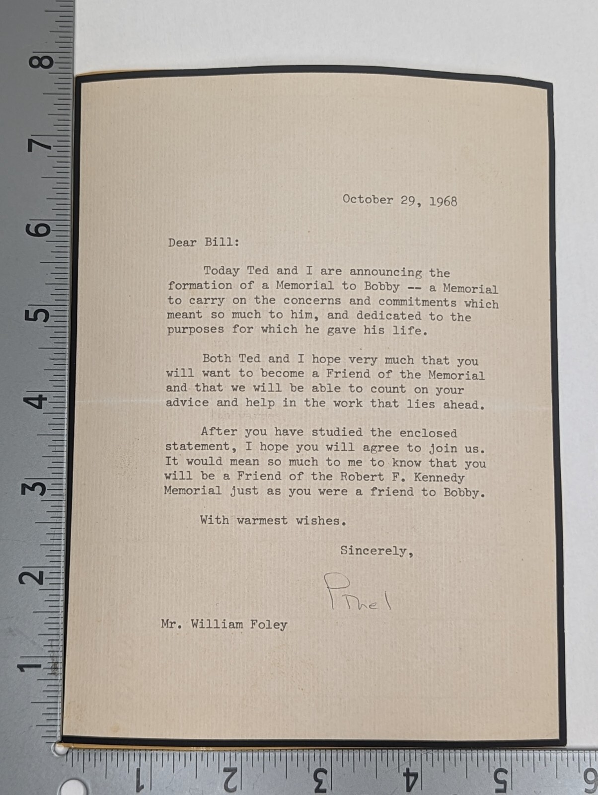 9x KENNEDY & SHRIVER Signed Photo & Letter Collection: Ted, RFK, JFK, Sargent