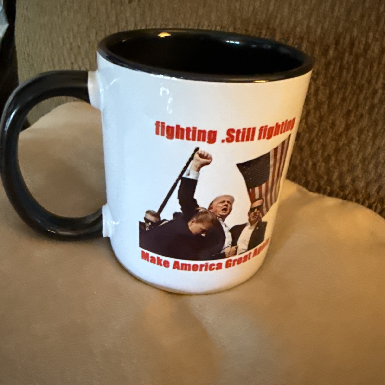 Trump “Fighting-Still Fighting”Make America Great Again White/Black Coffee Mug