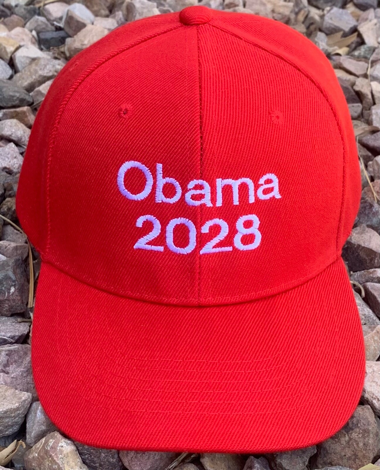 Obama 2028 Anti Donald Trump MAGA Parody Embroidered Cap Funny Adult Hat USA