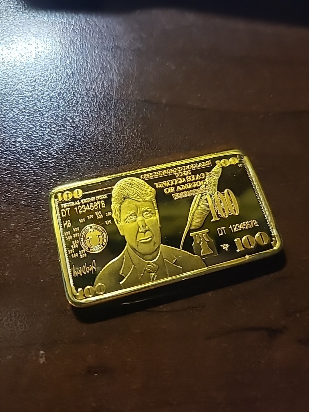 Trump 2024 24k Gold Plated Commemorative Metal