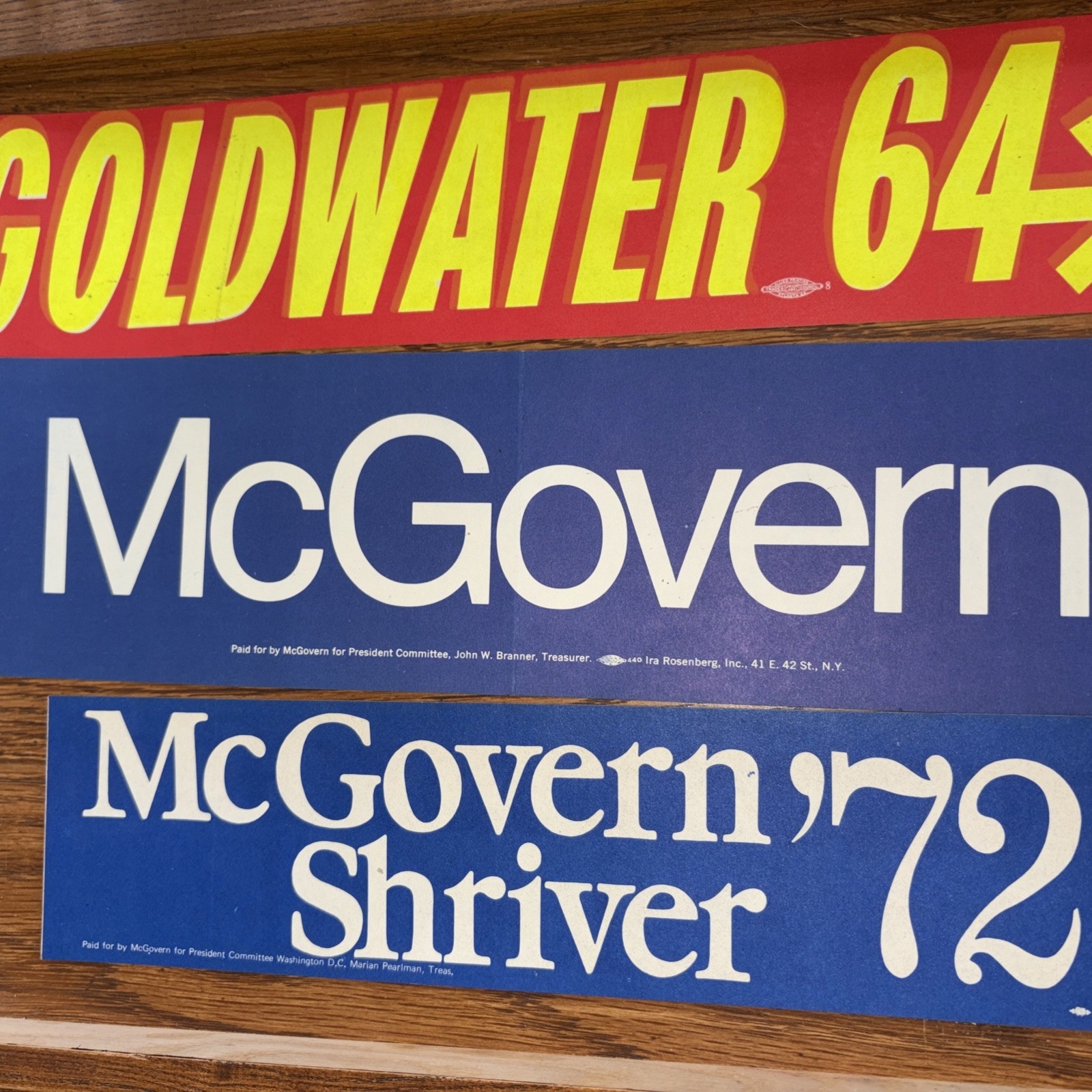 Vintage Political Bumper Stickers 60s 70s & 80s Lot Of 29 Presidential Election
