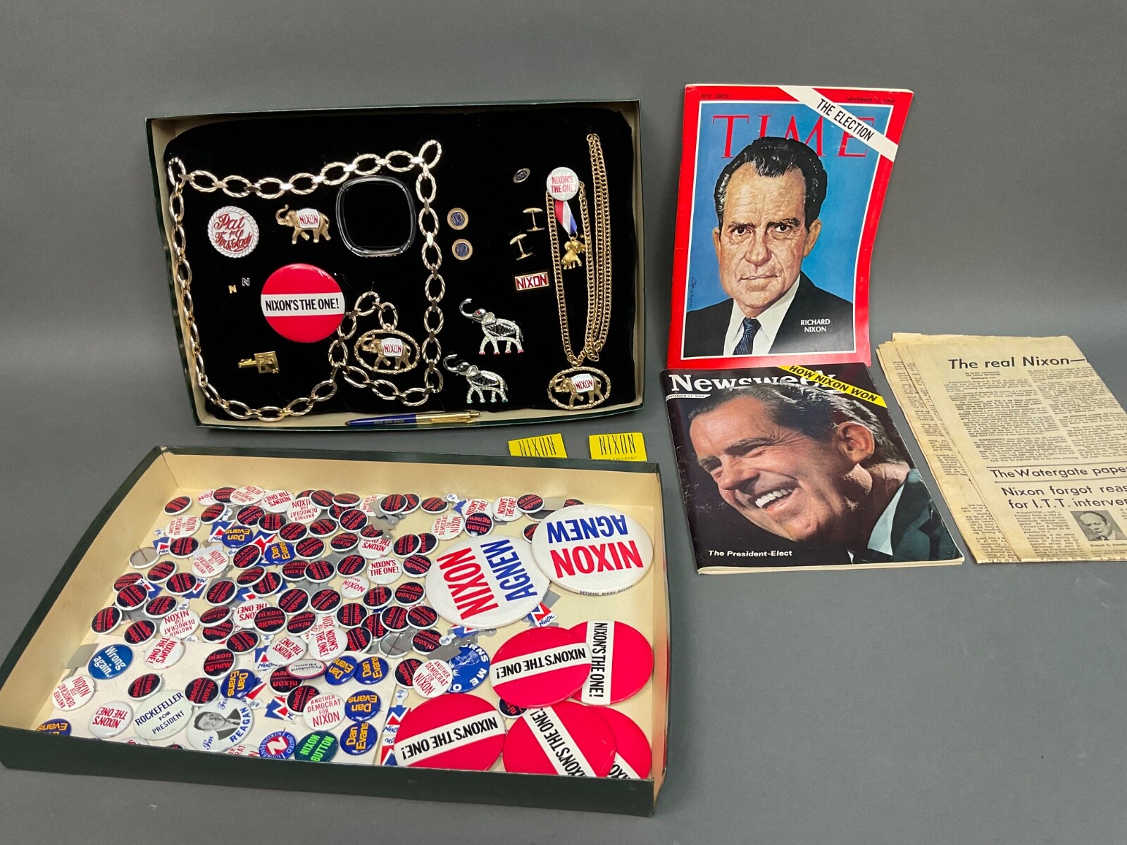 Richard Nixon 1968 bracelet jewelry campaign political Bling Necklaces Cufflinks
