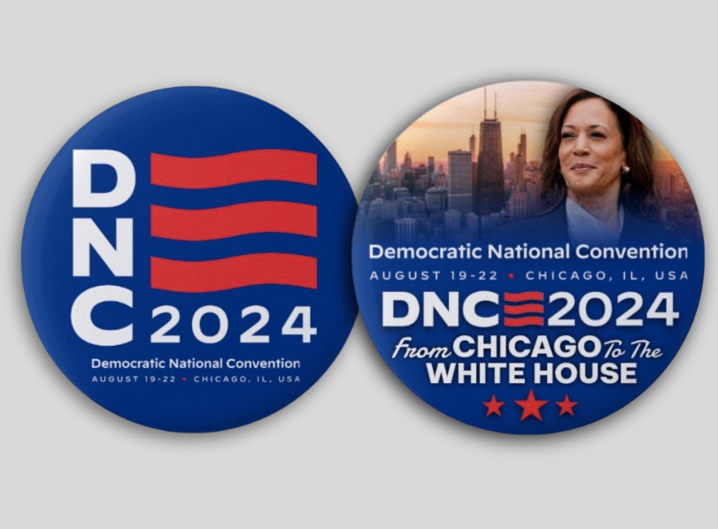 Democratic National Convention Pin Buttons Political Democrat Commemorative 2.25