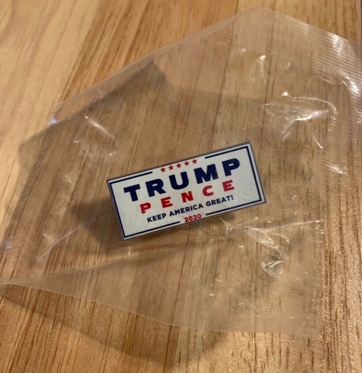 Trump Pence Authentic Official Political Campaign Lapel Pin 1.5” Made in USA NIP