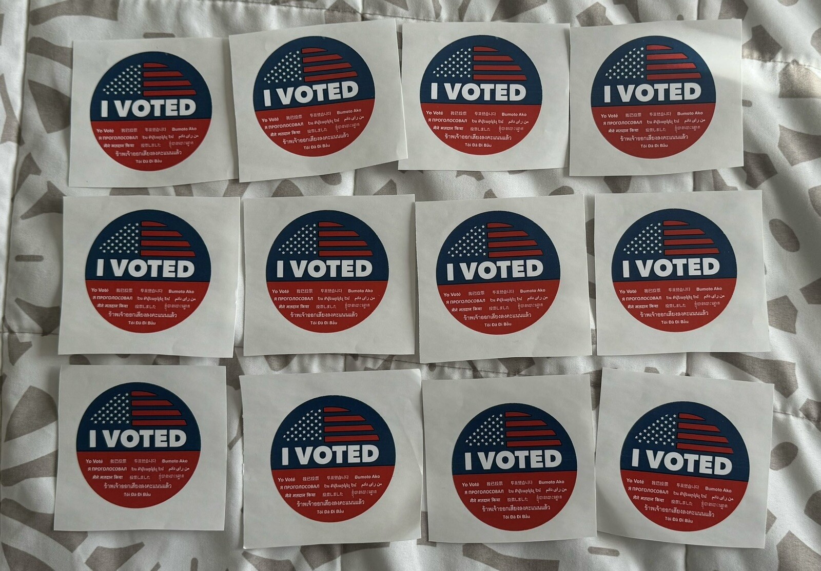 I VOTED Sticker 2024 Election Trump Harris 15 STICKERS