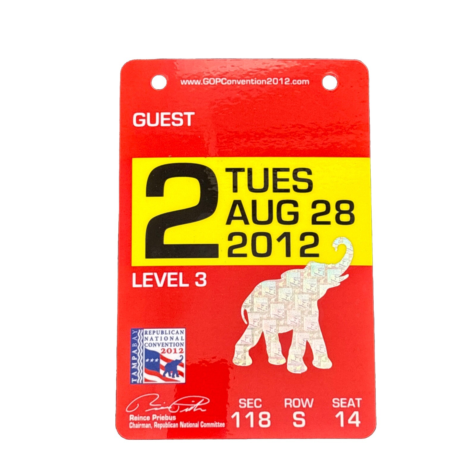 18 Different 2012 Republican National Convention Official Credentials Passes
