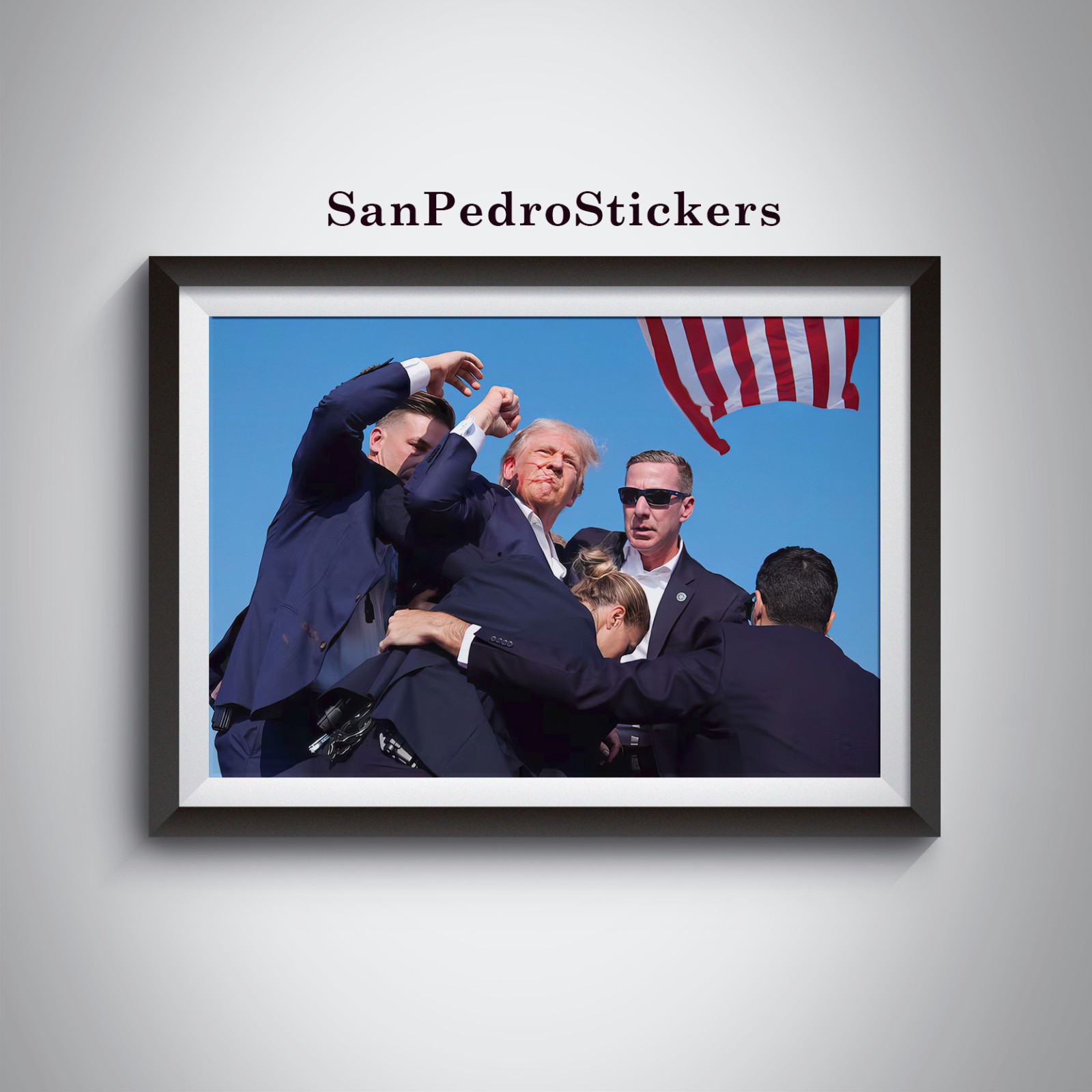 DONALD TRUMP 2024 5″ x 7″ Poster Print – 7/13 Attempted Assassination Free Ship!