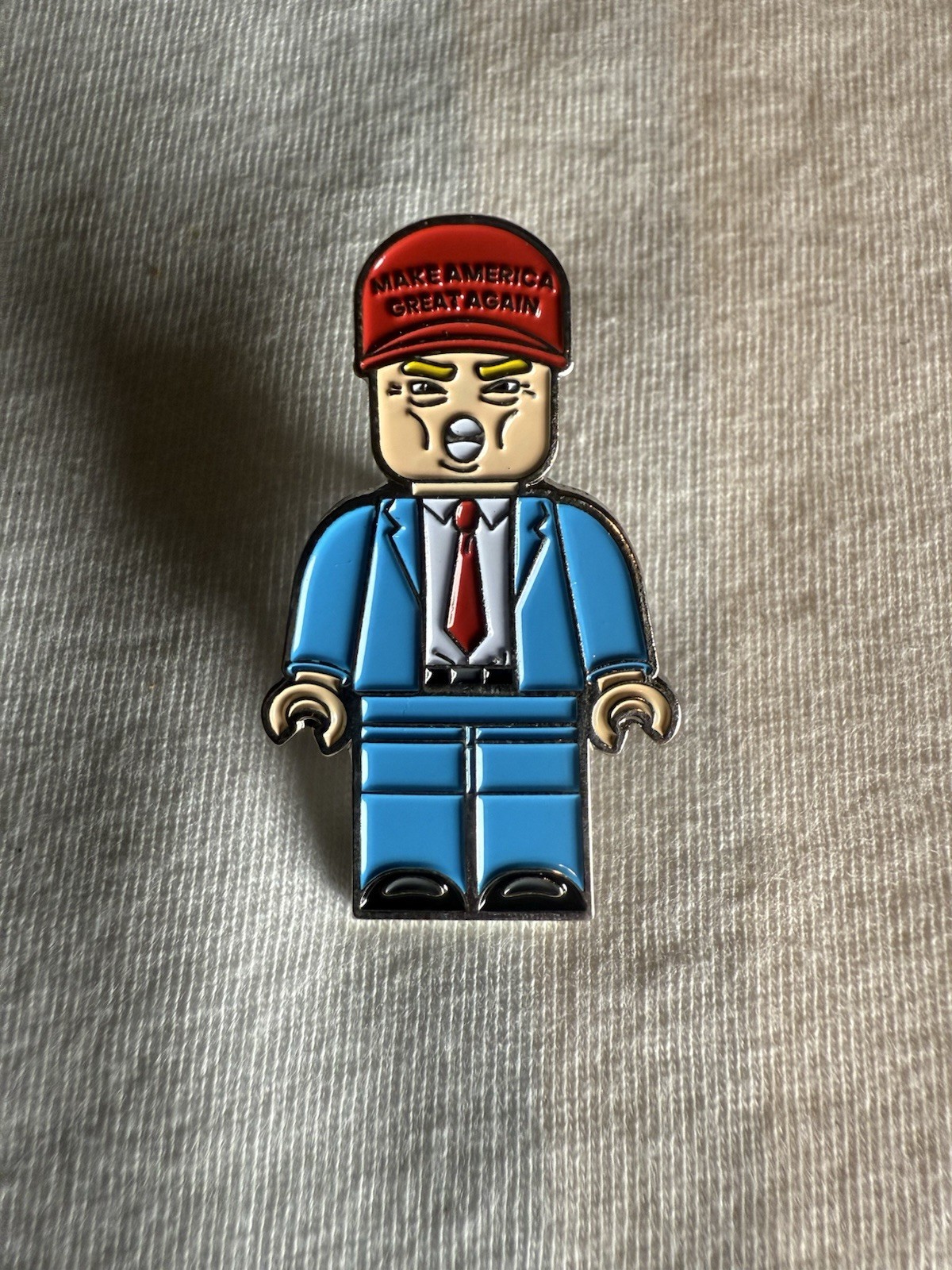 LEGO Man Donald Trump MAGA Lapel Pin 1.25 Inches New
