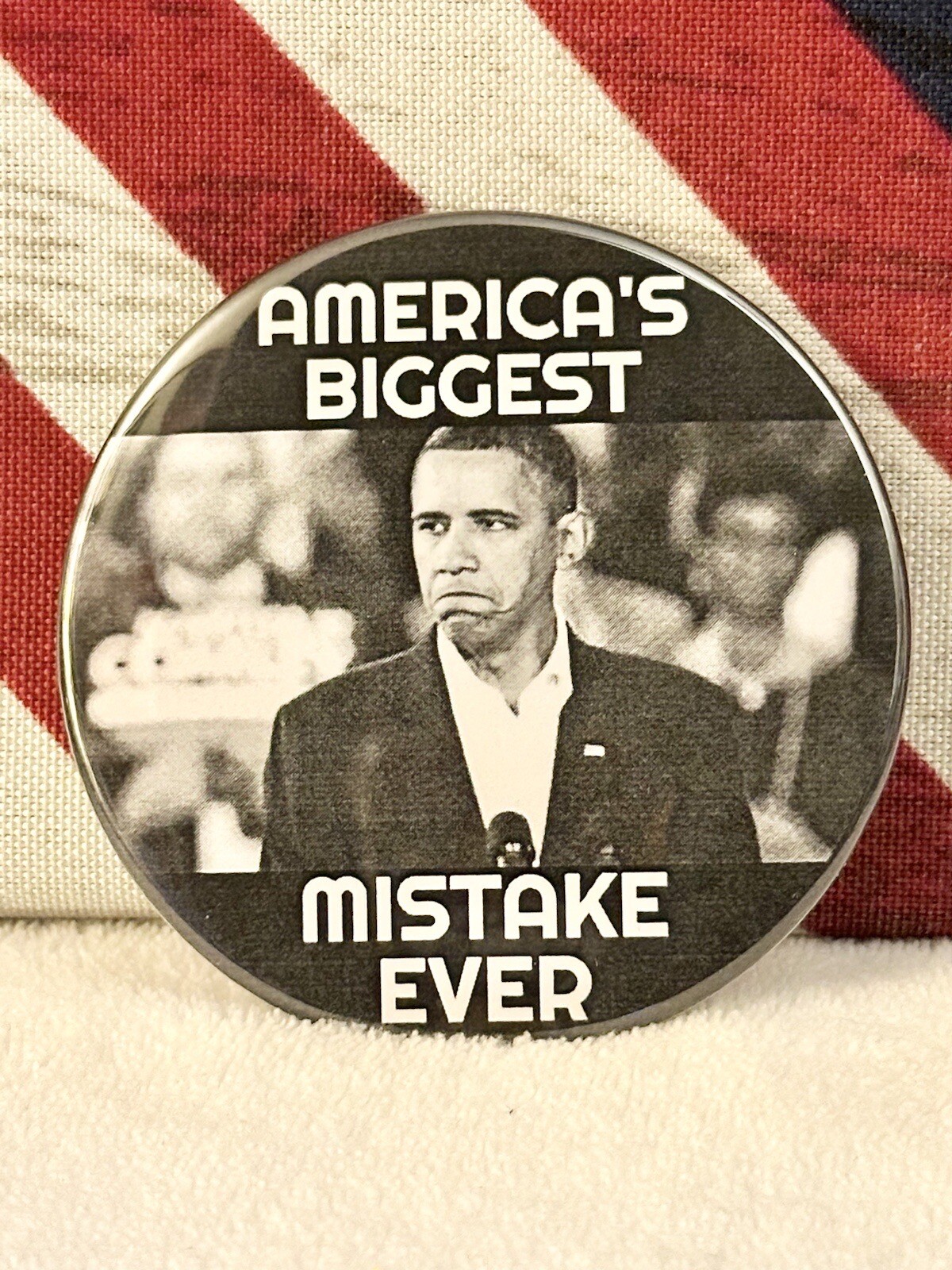 👀Donald Trump 2024 Anti-Obama Political Campaign “MAGNET BUTTON” – 3″👀