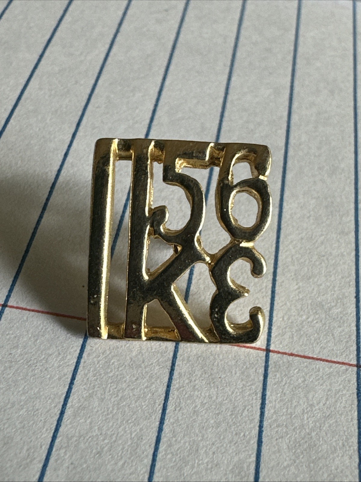 Ike 56 Presidential Lapel Pin Golden Color