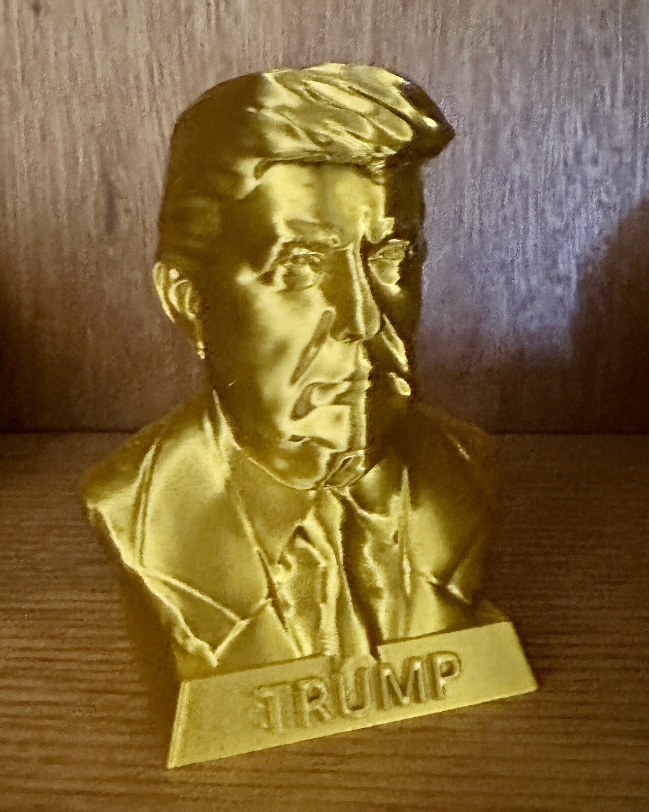 TRUMP 3D Printed Gold Bust