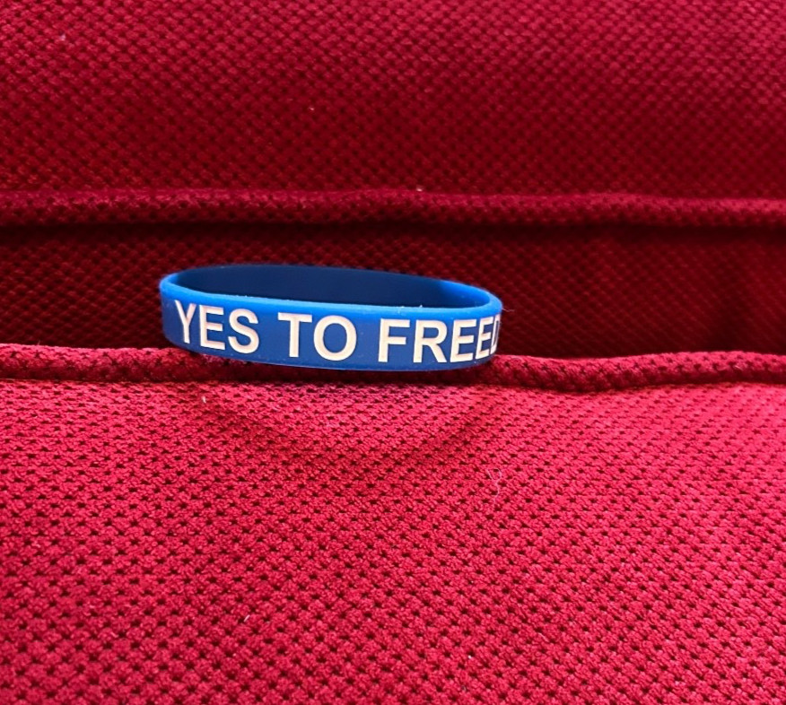 Ron Paul 2012 Yes to Freedom Blue Silicon Wristband Bracelet