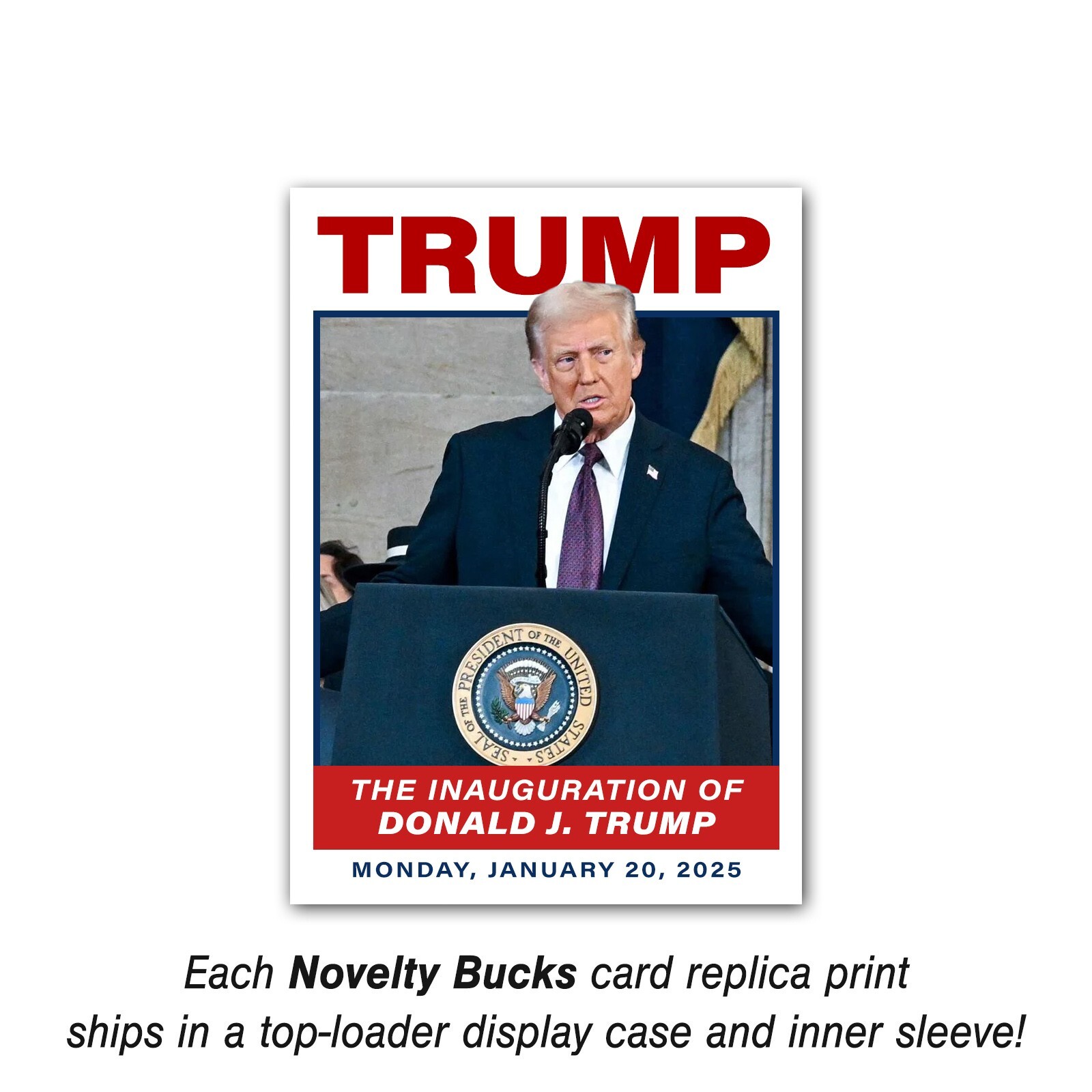 Donald Trump Commemorative 2025 Presidential Inaugural Address Trading Card MAGA