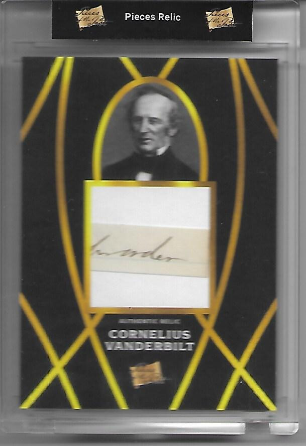 CORNELIUS VANDERBILT 2022 PIECES OF THE PAST Uncirculated Written Auto Autograph