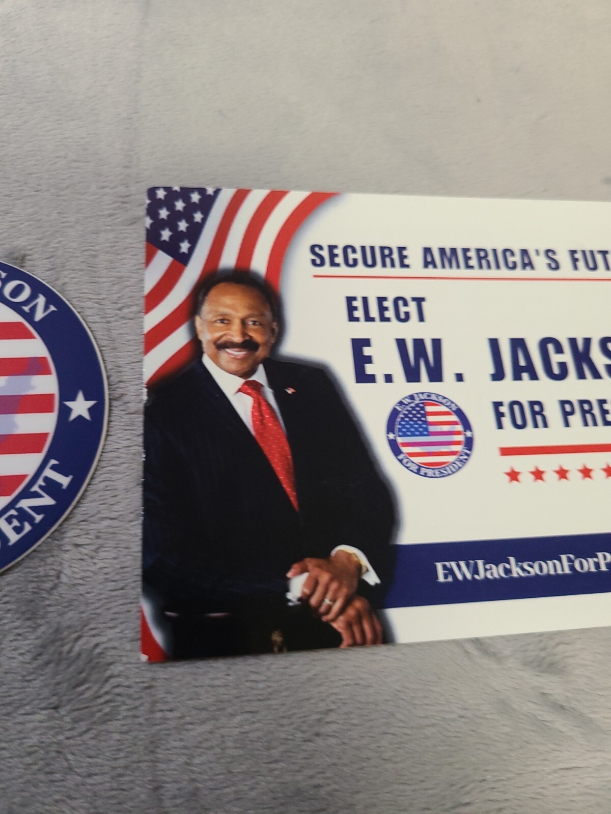 EW Jackson 2024 Presidential Candidate Fan Pack!! Rare!! Iowa Sticker & Flier