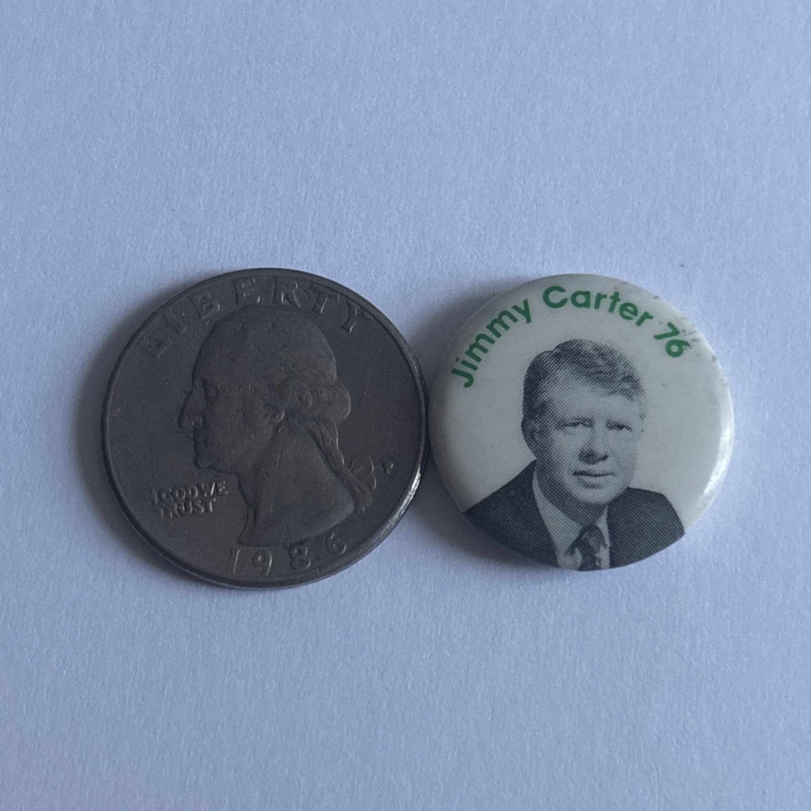 Jimmy Carter 76 .8″ presidential political campaign pin pinback button 1976