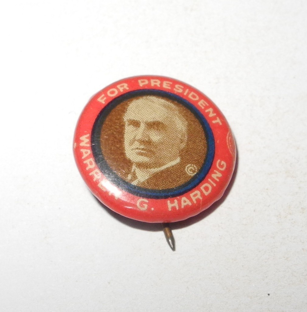 1920 Warren G. Harding Political Campaign President Election Button 7/8″ Pin