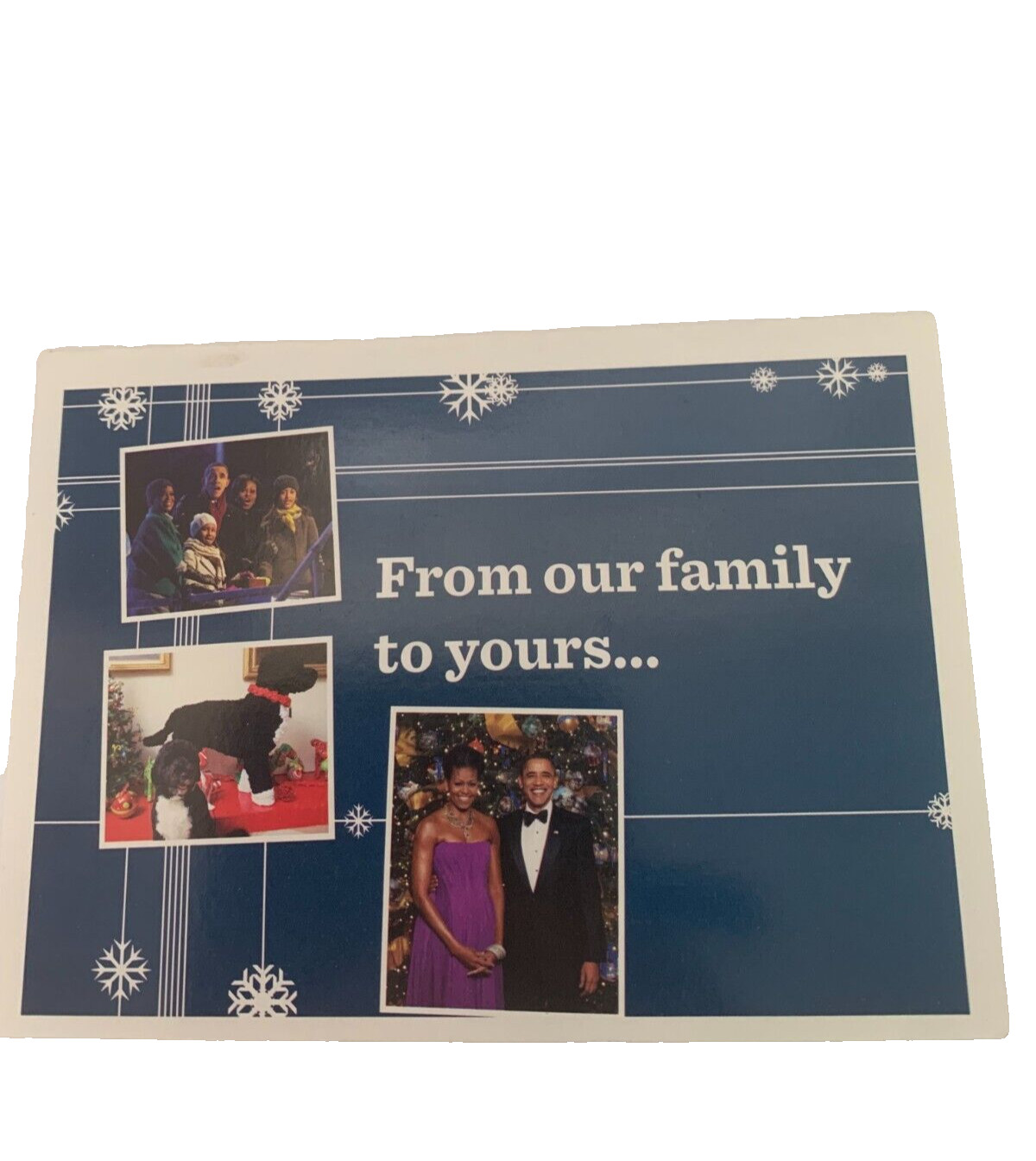 President Barack Obama Family Christmas Card Holiday