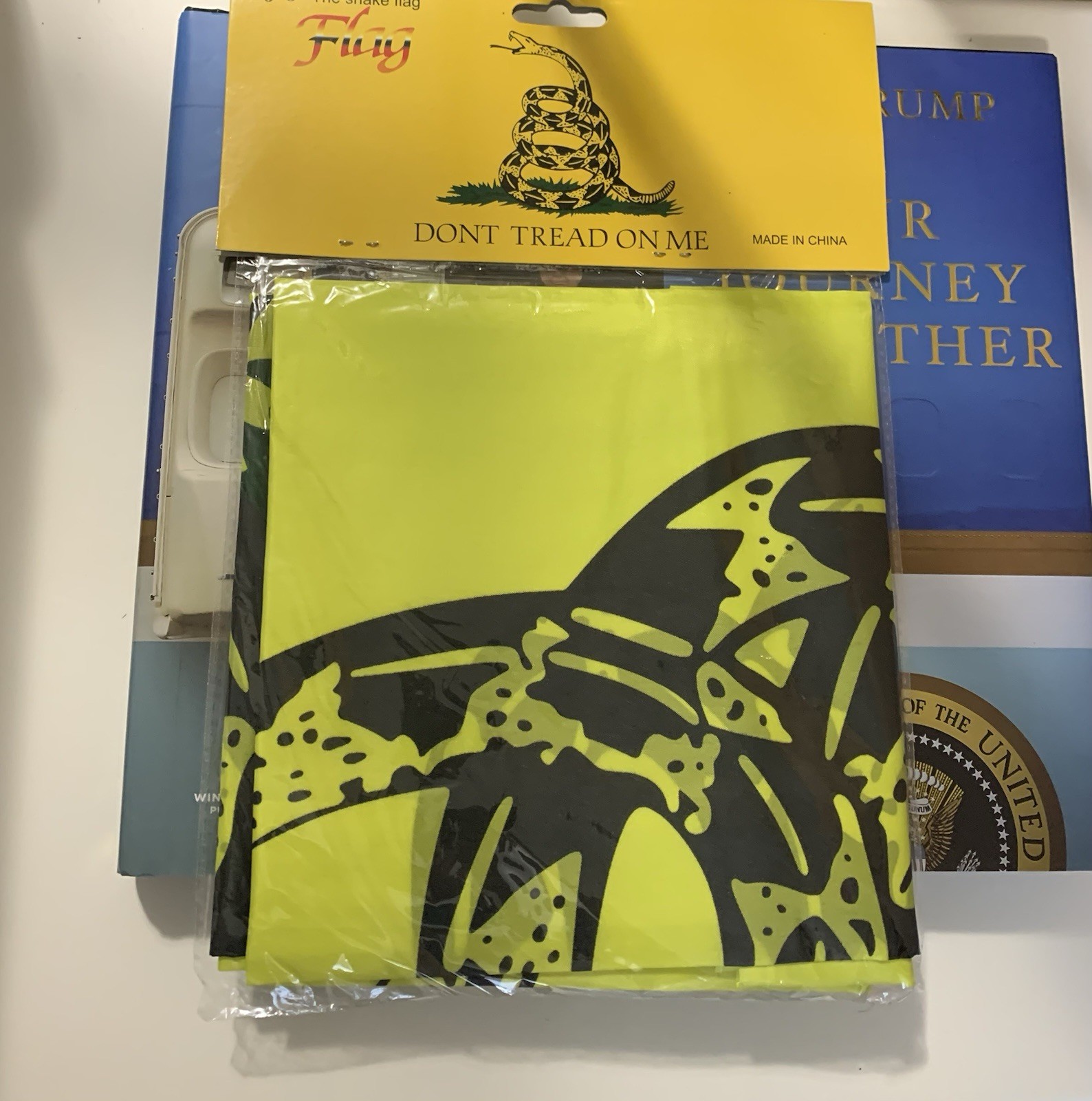 President Donald Trump Bundle Of Hats Flags And A Book
