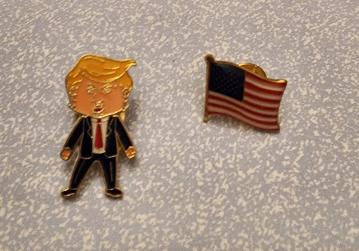 Happy Trump pin set. IN STOCK!! SHIPS NOW!!