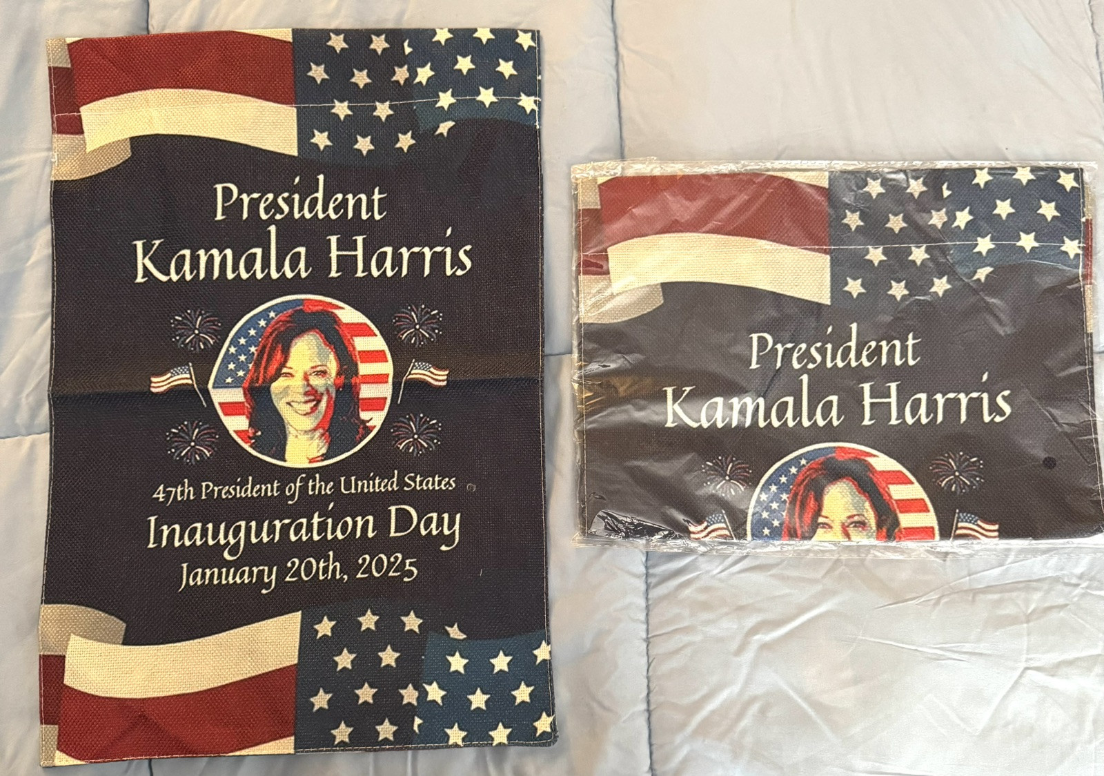 Kamala Harris 2024 Yard Flag 12″X18″ New In Sealed Package READ DESCRIPTION