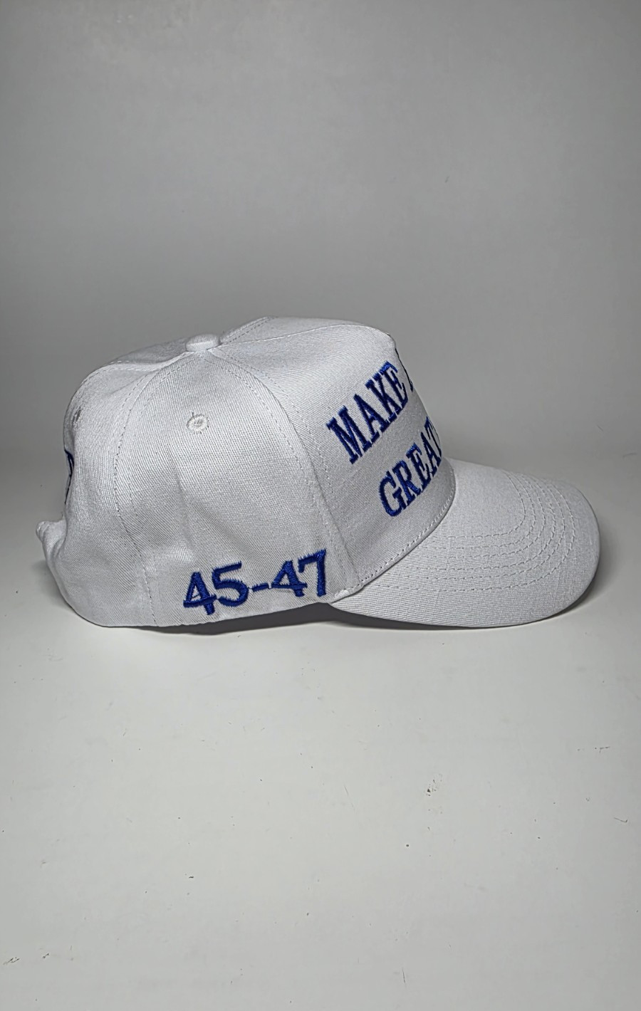 MAGA Donald Trump 45-47 Make America Great Again White Blue Baseball Hat