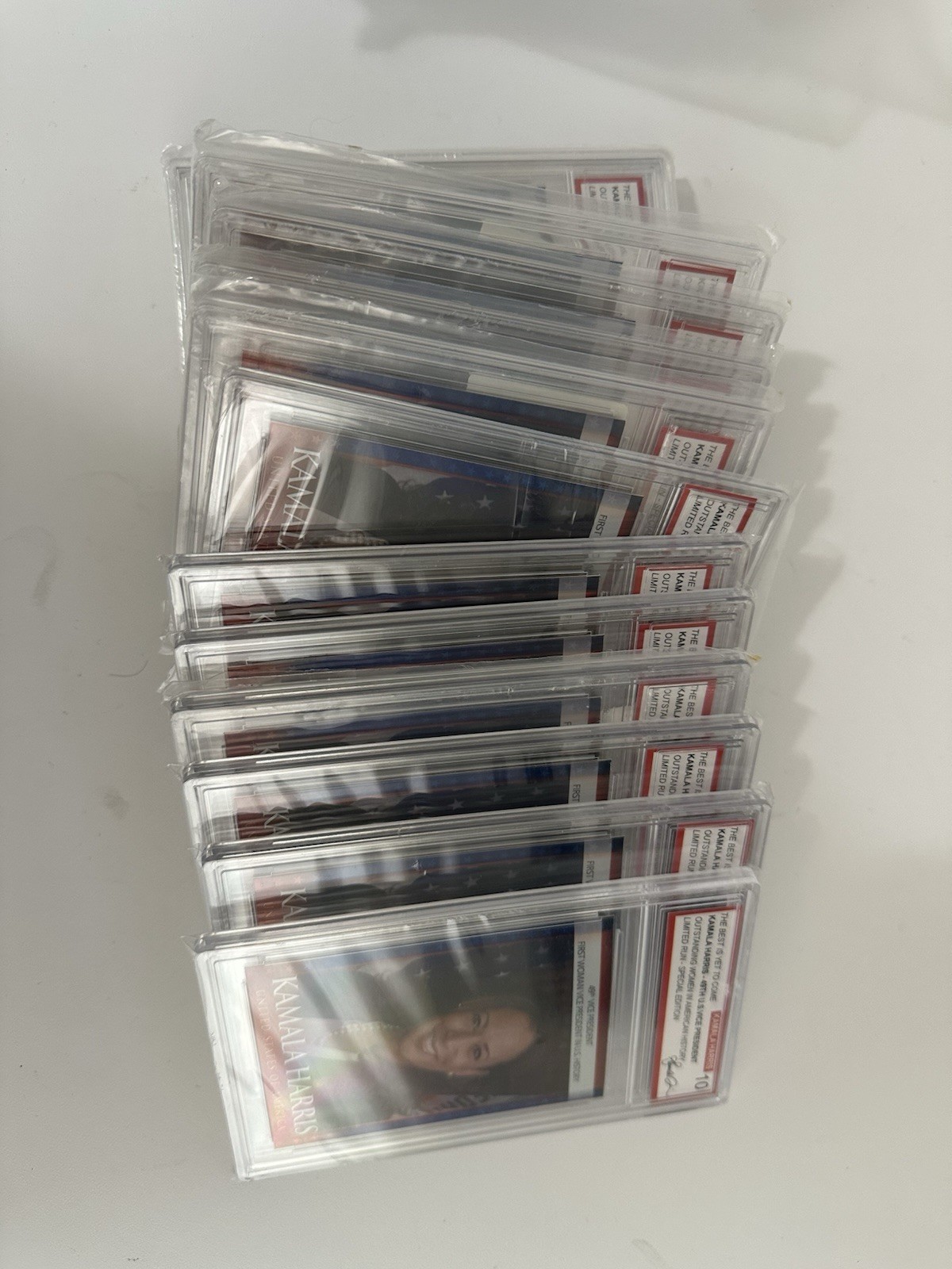 Lot of 28 Joe Biden & Kamala Harris Unlicensed Graded Trading Cards Style Slabs