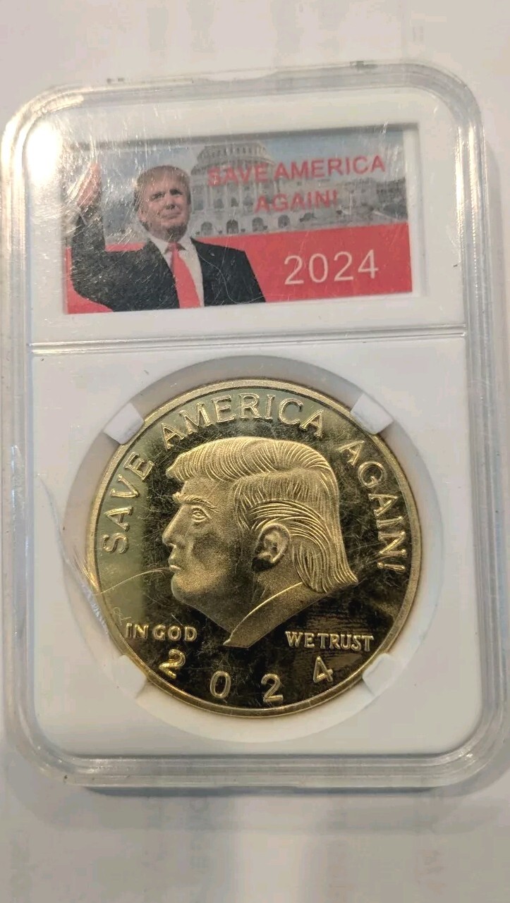 Donald Trump 2024 Commemorative Coin-Sealed Collector Case – Save America Again