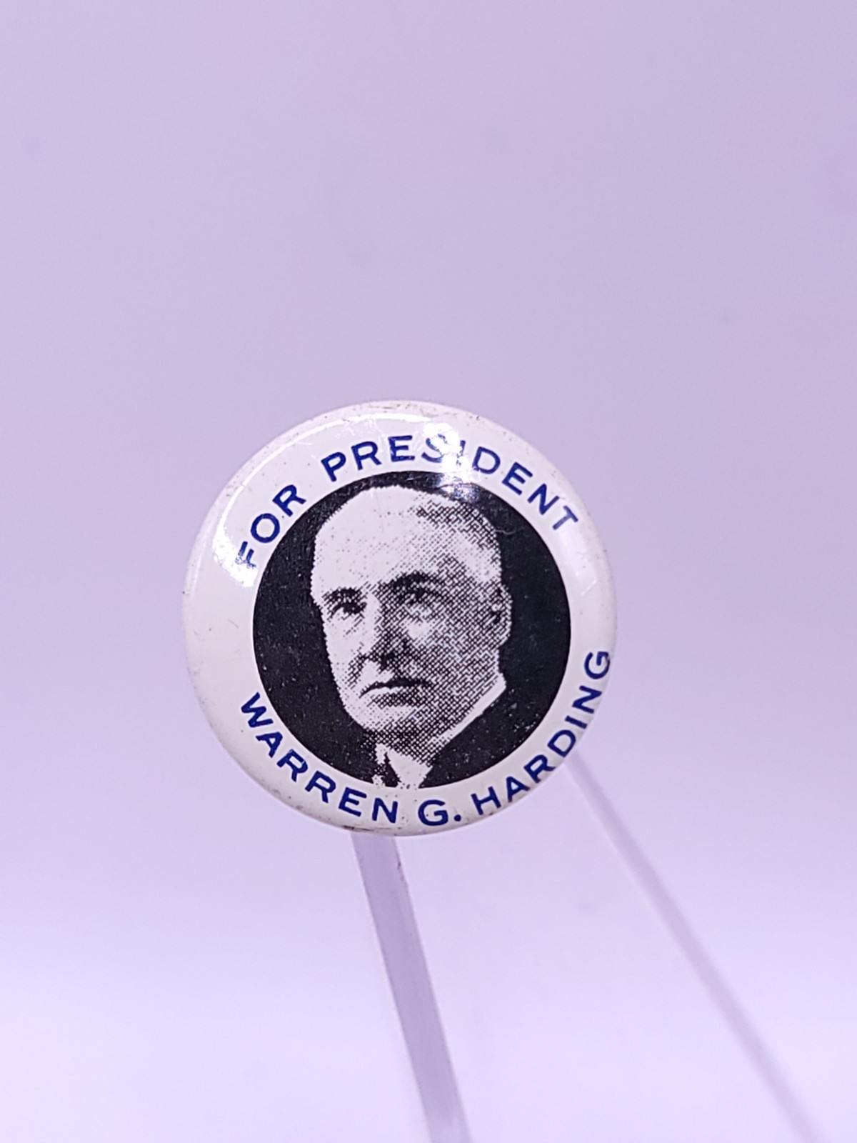 Warren G Harding for President Campaign Button Pinback Kleenex 1968 Vintage