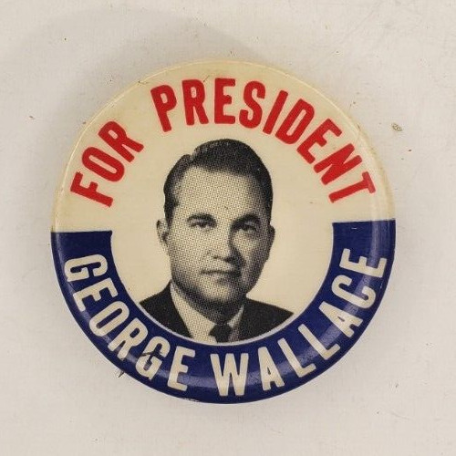 Vintage George Wallace for President 1968 Pinback Button