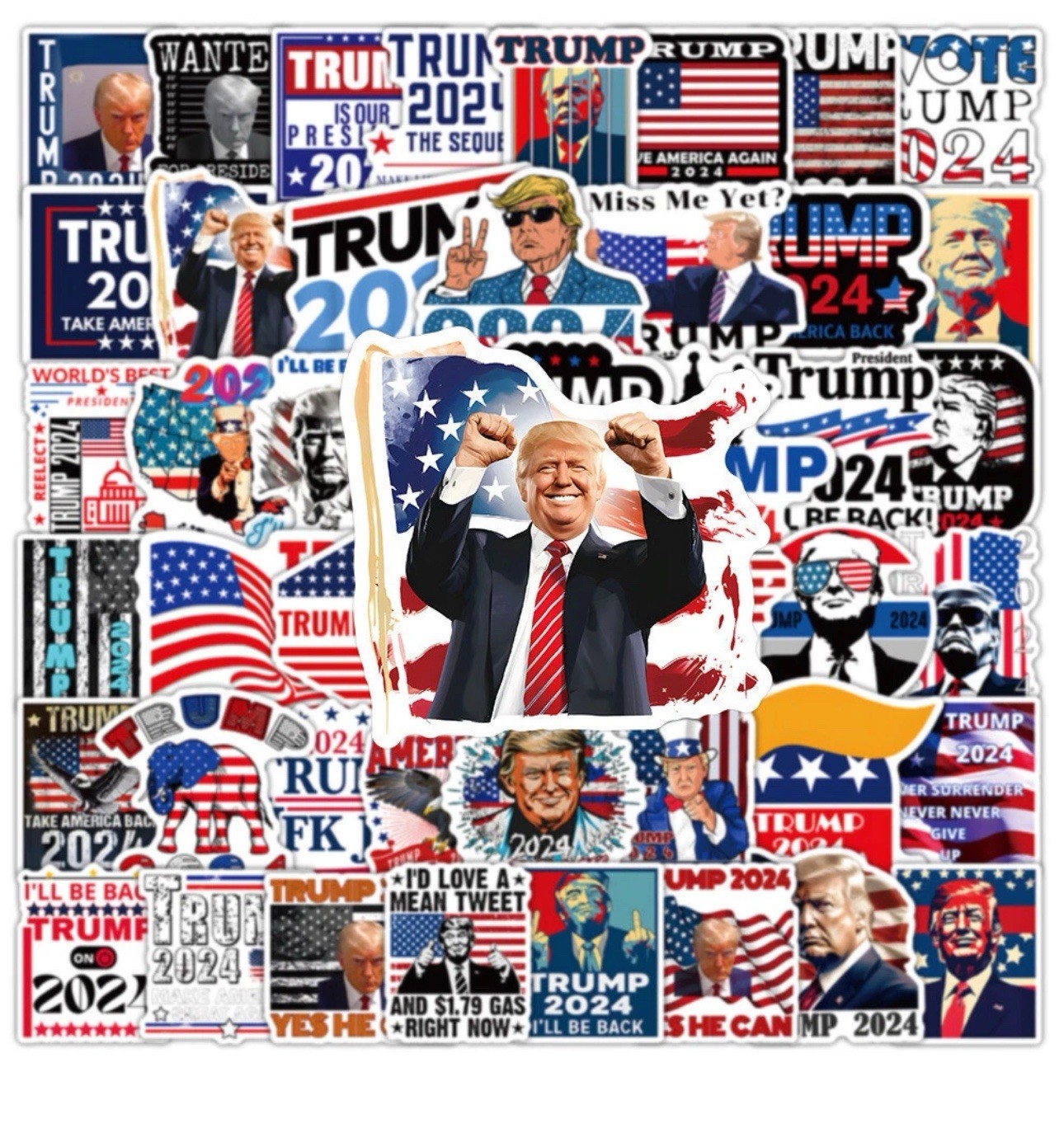 50 PCS President Donald Trump MAGA USA GRAFFITI Sticker Decals 2.5-3.5” LOT T3