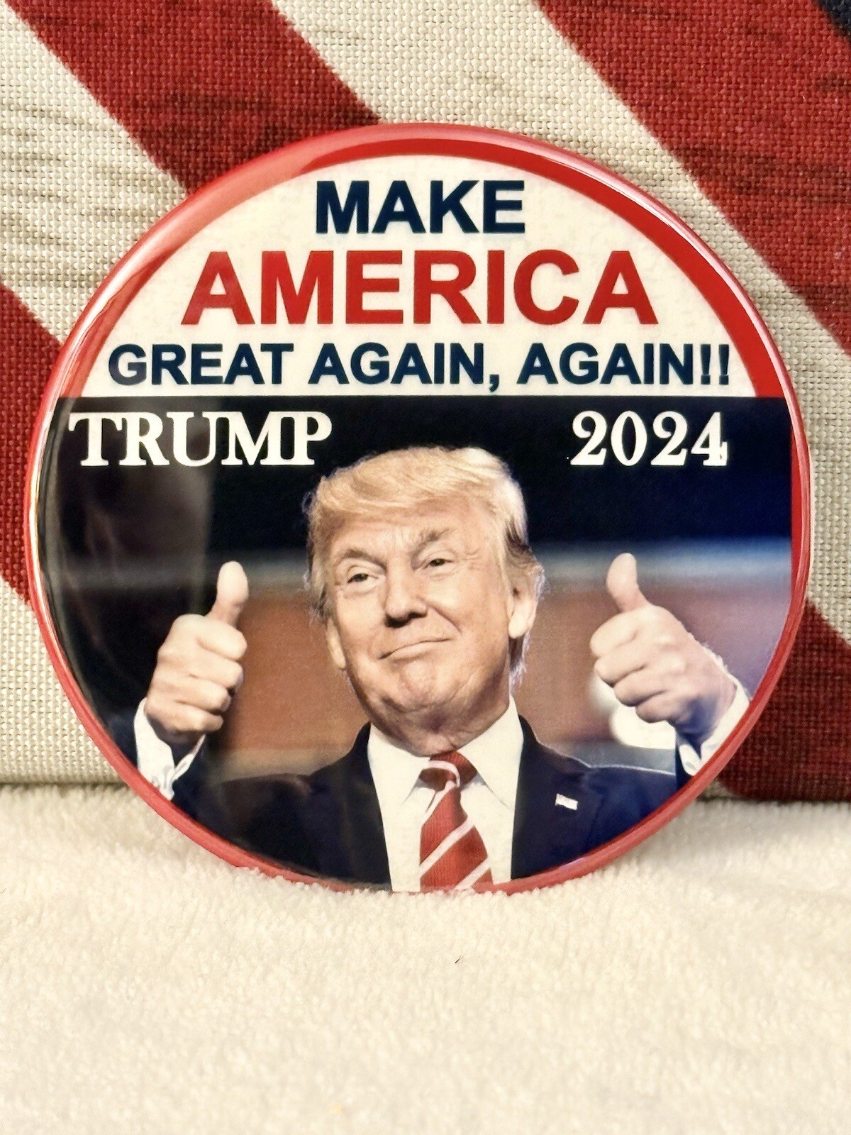👀Donald Trump 2024 “MAGA” Political Campaign MAGNET BUTTON – 3″👀