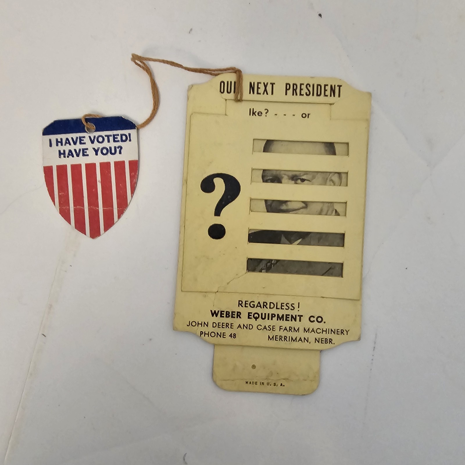 Political Memorabilia “Ike” Eisenhower Adlai Stevenson
