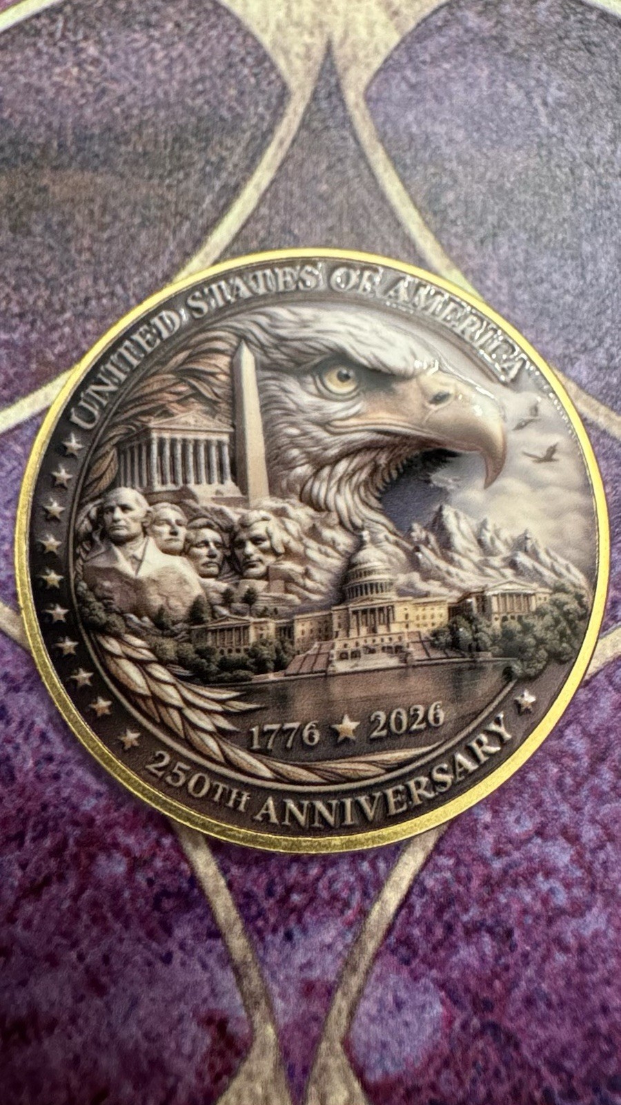 America 250th Anniversary Coin USA Independence Commemorative Souvenir, NEW
